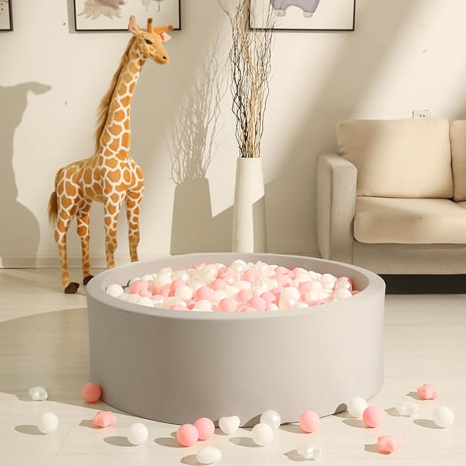 GOGOSO Ball Pit Balls,Plastics Balls for Ball Pit, Stars Hearts Shape for PastelBall for Toddlers Kids