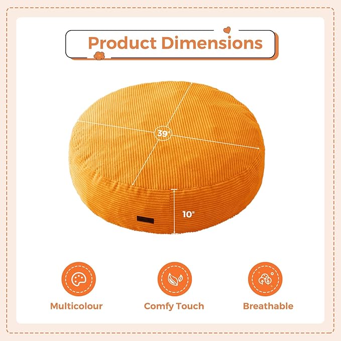 MAXYOYO 3 in 1 Kids Bean Bag Chair Bed, Convertible Chair Folds from Bean Bag to Lounger, Child Floor Sofa for Gaming, Reading, Floor Mattress with High-Density Foam Filling