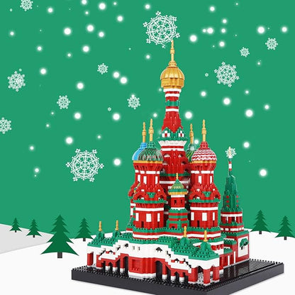 Building Block Set, Saint Basil's Cathedral Architecture Model Micro Mini Blocks, Educational Mini Blocks, 4300 PCS