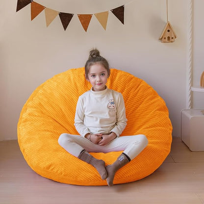 MAXYOYO 3 in 1 Kids Bean Bag Chair Bed, Convertible Chair Folds from Bean Bag to Lounger, Child Floor Sofa for Gaming, Reading, Floor Mattress with High-Density Foam Filling
