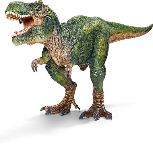 schleich DINOSAURS — Tyrannosaurus Rex, T-Rex Toy with Realistic Detail and Movable Jaw, Imagination-Inspiring Dinosaur Toys for Girls and Boys Ages 4+, Green, 11.2" x 5.6" x 3.8"