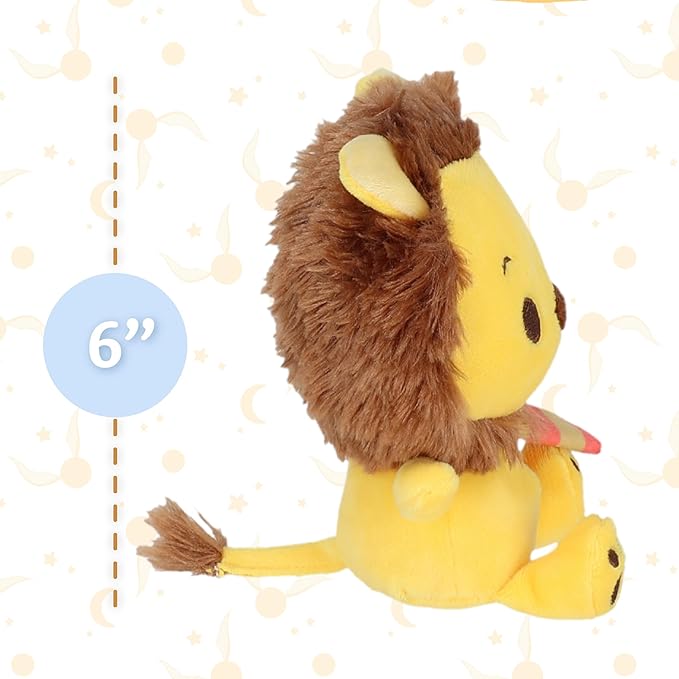 KIDS PREFERRED Harry Potter Gryffindor Lion Plush Stuffed Animal with Red and Gold Striped Scarf Hogwarts House Collectible for Babies, Toddlers, and Kids 6 Inches