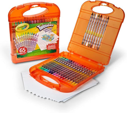 Crayola Twistables Colored Pencils Set (65ct), Kids Drawing Kit, Portable Art Case, Kids Colored Pencils, Coloring Supplies, Gifts