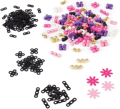 Make It Real: LinXo Popstar Chic Design Jewelry Set - 186pcs, DIY 5 Flexible Bracelets, Design-Build-Rebuild, Craft Activity Kit, Girls & Kids Ages 6+