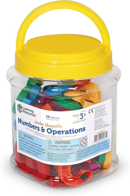 Learning Resources Jumbo Magnetic Numbers, Whiteboard Classroom Accessories, Number Recognition, Counting Skills, Set 36, Ages 3+