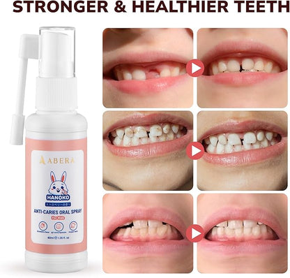 Abera Anti-Caries Kids Oral Spray, Kids Toothpaste Helper for Cavity Repair & Fresh Breath, Use for Newborn to Preschooler, Fluoride Free Toddler Toothpaste Helper, Strawberry Flavor 1.35 fl Oz