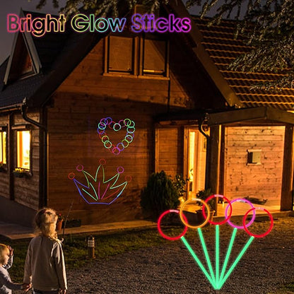 50Pcs Glow Sticks,Glow In The Dark Sticks,8" Glowsticks Light Up Sticks Party Favors for Kids Adults, Glow Sticks Bulk with Connectors for Necklaces Bracelets Party Supplies