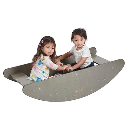 ECR4Kids Rocking Boat and Steps, Play Center, Grey Wash