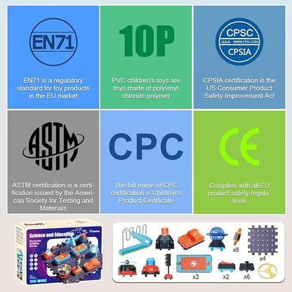 Electronic Kits for Kids, Circuits Jr. Electronics Exploration Kit, STEM Circuits for Kids 8-12, Electrical Circuit Board Engineering Kit, Suitable as an Educational Gift for Kids 8-12