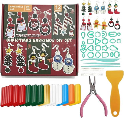 Imaginovelty Polymer Clay Earring Making & Jewelry Kit Oven Bake Polymer Clay Kit for Adults DIY Oven Clay Sets Jewelry Making Kits for Adults