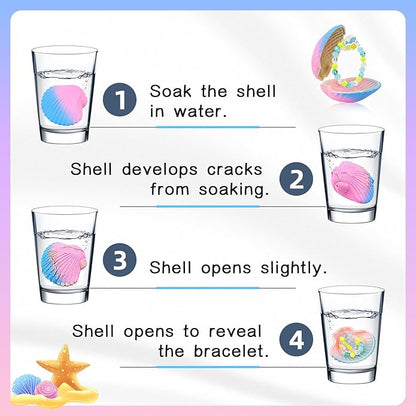 bind box toys Girls Bracelets in Colorful Hatching Shell Blind Boxes, Random Bracelet Style, a Novelty Choice for Birthday Gifts Party Favors Friendship Bracelets for Little Girls