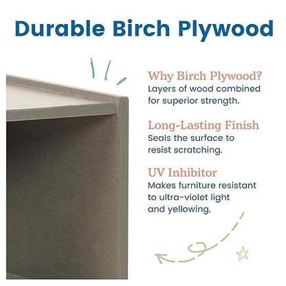 ECR4Kids Rocking Boat and Steps, Play Center, Grey Wash