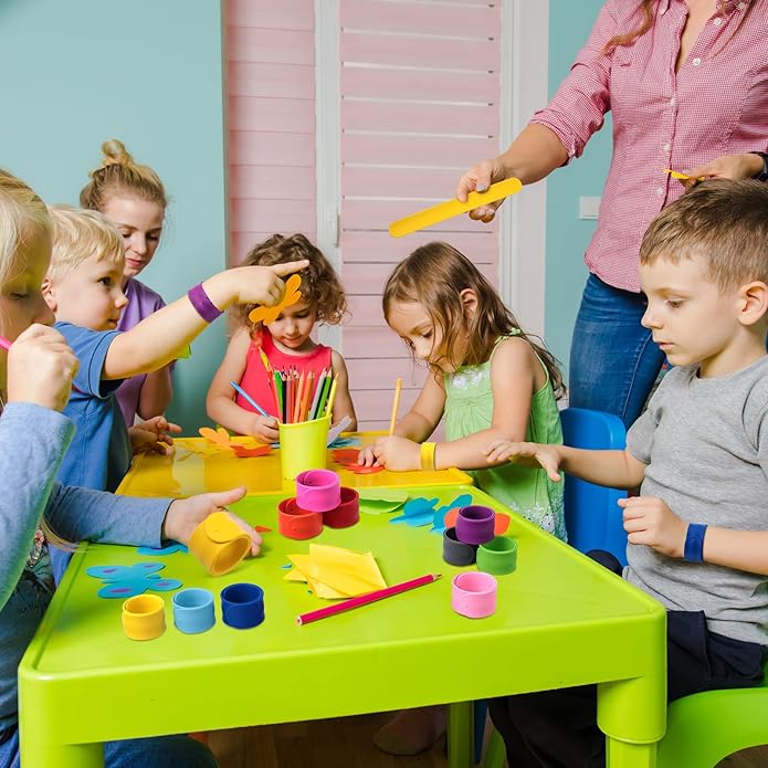 CHENGU 36 Pieces Silicone Slap Bracelets Multicolor Slap Wrist Soft and Safe Slap Bands Wrap Slap Wristband for School Party Favors DIY Painting Wristband Craft Project, 8.46 x 1 Inch