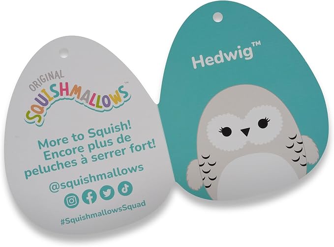Squishmallows Original Harry Potter 10-Inch Hedwig Plush - Medium-Sized Ultrasoft Official Jazwares Plush