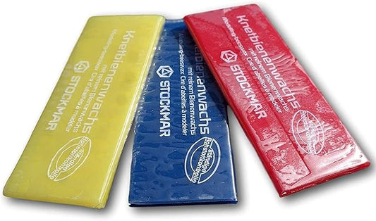 Stockmar Modeling Beeswax - 3 Assorted Pieces Red Yellow Blue