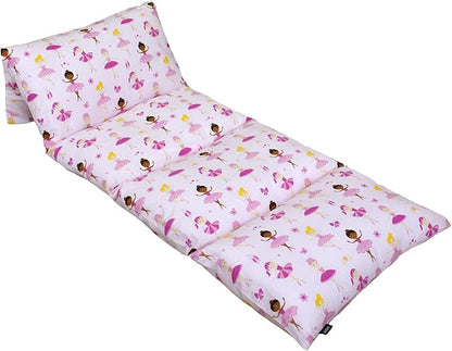 Wildkin Kids Floor Lounger: Ideal for Boys and Girls, Travel-Friendly, Perfect for Sleepovers - Pillow Lounger for Kids, Requires Standard Size Pillows Not Included (Ballerina)
