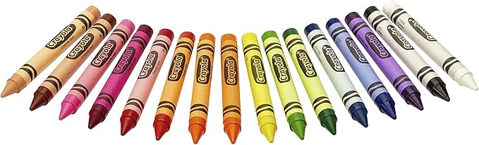 Binney & Smith Crayola(R) Large Crayon Set, Lift-Lid Box, Assorted Colors, Box Of 16