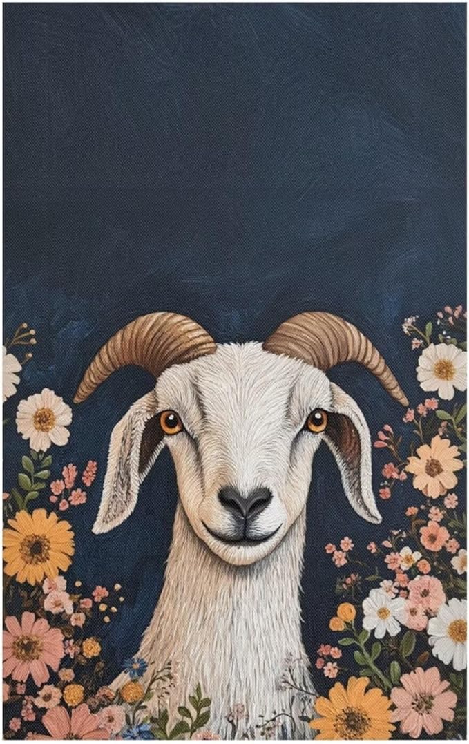 Sheep Headrest Covers for Recliners Fabric Floral Sofa Headrest Slipcovers Covers Pet Scratch Resistant Non Slip Couch Headrest Covers for Home 3 Pack