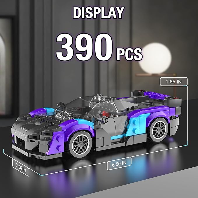 Super Sports Car Building Set,Racing Car Building Kits for Kids and Adults,Collectible Model Cars Construction Blocks Toys Gifts for Boys 6-8 10+ (476 pcs)
