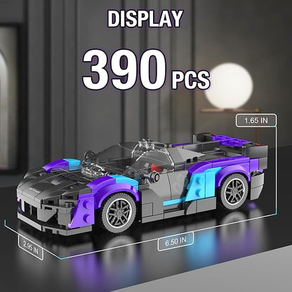Super Sports Car Building Set,Racing Car Building Kits for Kids and Adults,Collectible Model Cars Construction Blocks Toys Gifts for Boys 6-8 10+ (476 pcs)