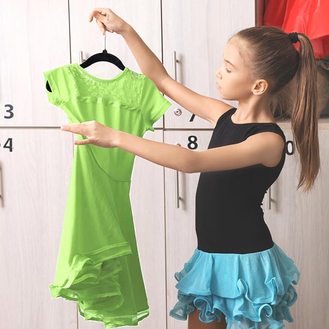 60 Pack Baby Clothes Hangers, 11.6 Inch Non-Slip Velvet Toddler Hangers, Felt Coat Hangers for Kids and Infant Closet Space Saving (Black)