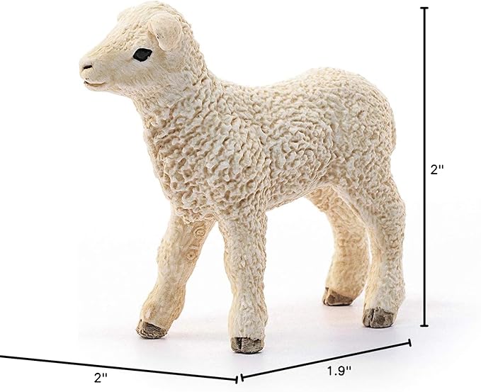 Schleich Farm World, Realistic Farm Animal Toys for Boys and Girls, Baby Lamb Toy Figurine