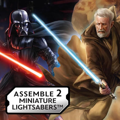 STAR WARS Construct Your Own Lightsabers, Build 2 Lightsabers for Kids, OBI Wan Kenobi Lightsaber & Darth Vader Lightsaber, 6 Year Old Boy Gifts, Toys