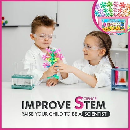 Curious 2 Learn Pastel Colors Building Blocks 300ct - Kids STEM Toys Educational Building Toys- Discs Sets Interlocking, Solid Plastic for Preschool Kids Boys and Girls Aged 3+, Creativity Kids Toys