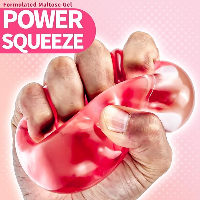 Premium MEGA Cube – Extra Large Ultra-Firm Gel Squishy Fidget Toy | Stress Balls for Adults with Non-Sticky, Odor-Free Shell & Reinforced Dual Leak-Proof Seals for Heavy-Duty Use | 1-Pack Pink