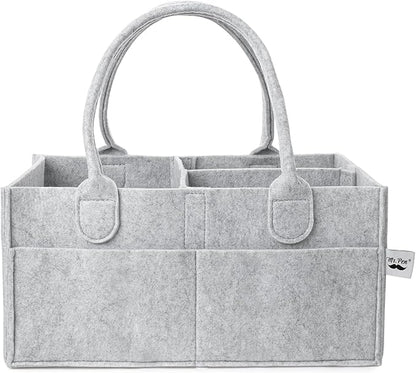 Mr. Pen- Baby Diaper Caddy Organizer, Gray, Medium, Nursery Storage Bin and Car Organizer for Diapers and Baby Wipes