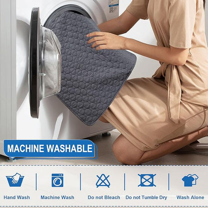 100% Waterproof Recliner Covers for Small Recliners, Anti-Slip Recliner Chair Covers with 5 Pockets, Elastic Straps, Washable Recliner Protector for Kids, Pets, Dogs, Grey