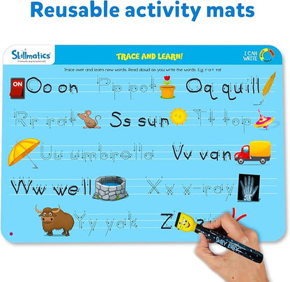Skillmatics I Can Write, Preschool Learning Activities, Educational Toy and Game, Back to School Supplies, Reusable Activity Mats, Gifts for Students, Kids, Ages 3, 4, 5, 6