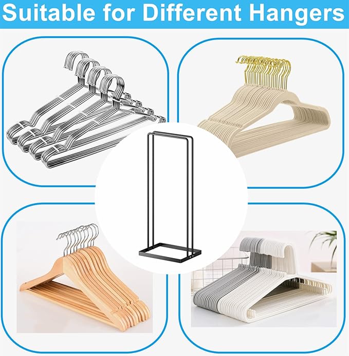 Hanger Organizer 4Pack Clothes Hanger Holder Organizer for Closet Laundry Room Coat Hanger Organizer Stacker for Wire Hangers,Hanger Rack Stand Hanger Caddy for Adult Kids Velvet Pants Hangers Storage