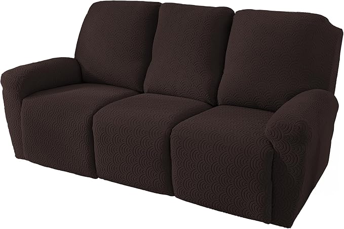 NORTHERN BROTHERS Recliner Sofa Covers 3 Seater, Reclining Sofa Cover 3 Seater, Couch Covers for Reclining Sofa, Couch Cover for Recliner Sofa 3 Seat, Recliner Sofa Covers, Dark Brown