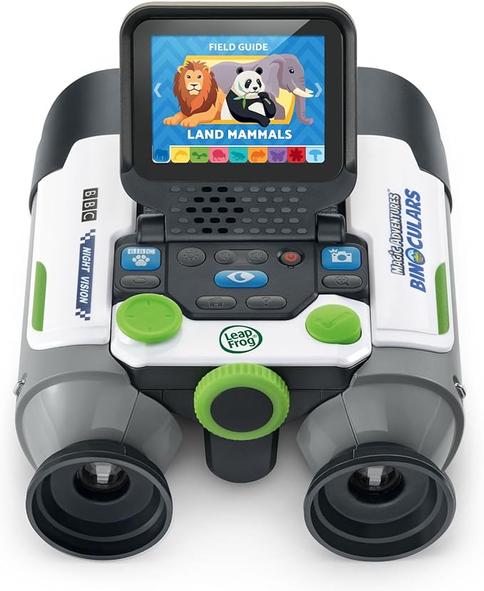 LeapFrog Magic Adventures Binoculars with Screen Capture, Night Vision for Kids Ages 4 and up, White