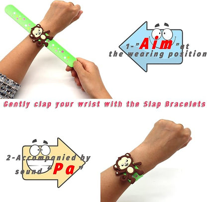 Animals Slap Bracelets Party Favors for Kids(8pack)-Wild One Goodie Bag Stuffers for Boys&Girls Animals Theme Party Supplies Carnival Prizes Suit Classroom Exchanging Gifts