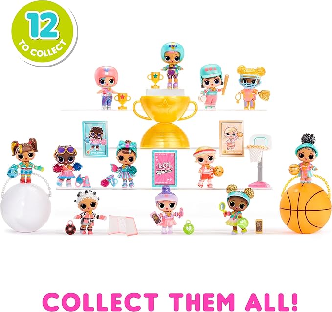 LOL Surprise All Star Sports Vault Collection Tots with Sports-Themed Collectible Doll and 8 Surprises to UNbox Including Matching Accessories – Great Gift for Kids Ages 4+
