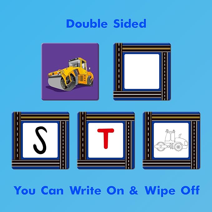 Hebayy Truck Matching Game, 72 PCS Traffic Memory Matching Cards for Toddlers 36 Pairs Transportation Memory Cards Educational Toys for Preschool Boys & Girls 4 5 6 Years Old