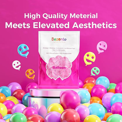 Bezente Metallic Chrome Giant Balloons 36 Inch - 8 Pack Jumbo Assorted Latex Balloons Large Round Colorful Party Balloons for New Years Birthday Bridal Shower Wedding Decorations 2026