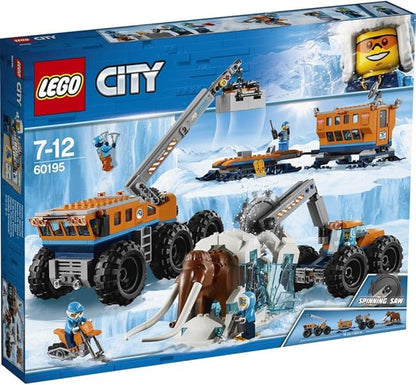 City Arctic Mobile Exploration Base Toy, Crane Vehicle Platform & Trailer, Construction Toys for Kids