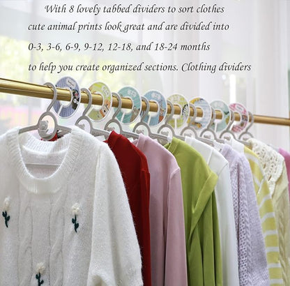 JSF Baby Nursery Closet Hangers, Ultra Thin Non-Slip and Extendable Laundry Infant Pant Hanger for Newborn Clothes 30pcs11-14 Adjustable Children Coat Hanger for Girl Boy Toddler Kids Child