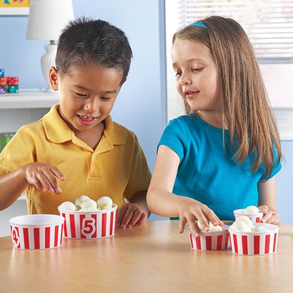 Learning Resources Smart Snacks Count 'em Up Popcorn, Counting Game, Math Games, Set of 15, Ages 2+