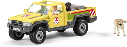 Schleich Vet Visit to the Farm Farm World 12-Piece Veterinarian and Truck Toy Set with Animal Toys for Kids Ages 3-8