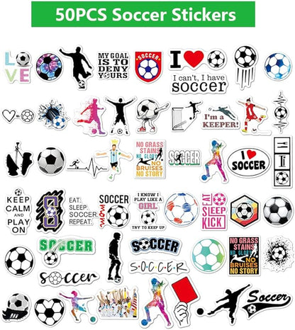 134 Pcs Soccer Party Favors Set Soccer Theme Party Soccer Gift Bags Soccer Silicone Ring Soccer Keychain Silicone Bracelet Whistle Stickers Tattoo Stickers Clap Bracelet for Soccer Themed Party
