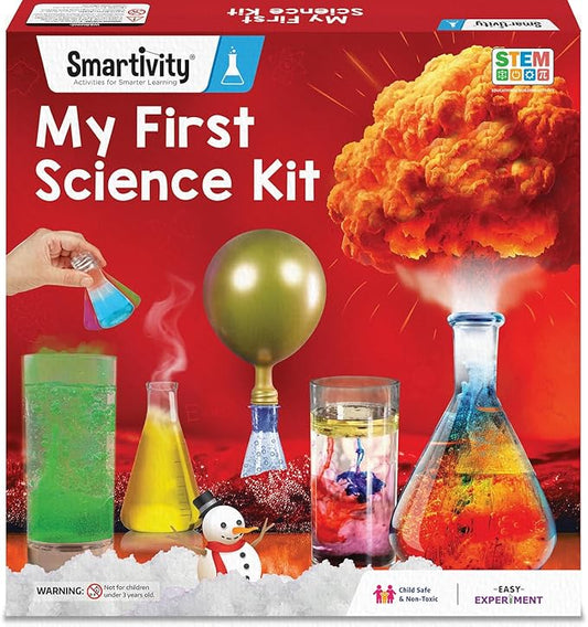Smartivity Kids First Science Kit for Ages 8-9-10-11-12-13-14 Years | 50+ Amazing Experiments I Volcano, Magic Snow, Lava Lamp & More | Birthday Gift for Boys & Girls I STEM Educational Toy for 8-14