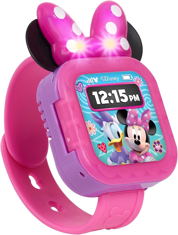 Disney Junior Minnie Mouse Play Smart Watch with Lights and Sounds, 3-pieces, Pretend Play, Kids Toys for Ages 3 Up by Just Play