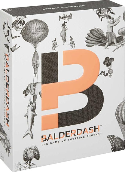 Mattel Games Balderdash Board Game for Adults & Teens with Guessing & Bluffing, The Game of Twisting Truths for 2 to 6 Players