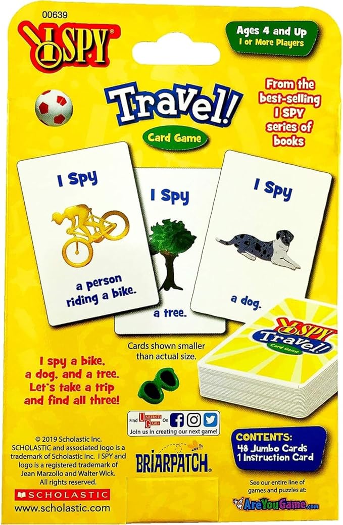 Briarpatch SPY Travel Card Game, based on the SPY books,For Preschool Kids, Ages 4+