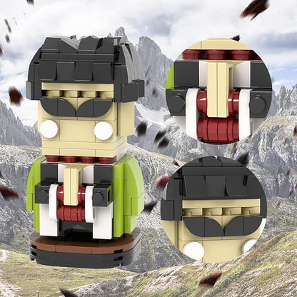 MOOXI-MOC Anime Brick Mini Headz Himejima Gyoumei Building Set,Creative Cute Building Blocks Children Kits,Gifts for Kids(212pcs)