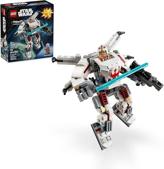 LEGO Star Wars Luke Skywalker X-Wing Mech, Buildable Star Wars Action Figure with Luke Skywalker Toy, Collectible Building Set for Kids, Creative Star Wars Gift for Boys and Girls Ages 6 and Up, 75390